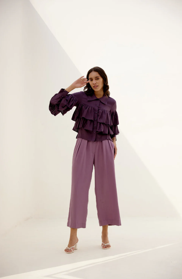 Lavender Ruffles Top