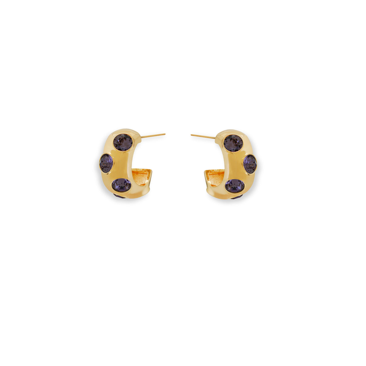 Purple Signet Earrings
