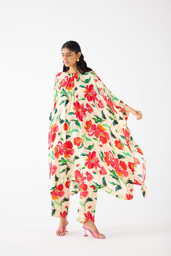Majorelle Kimono and Pants Set - Multicolor