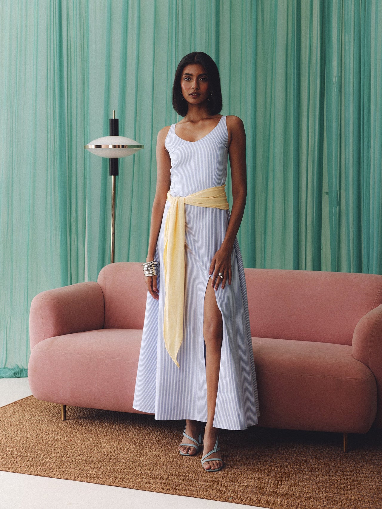 Blue Savannah Satin Dress