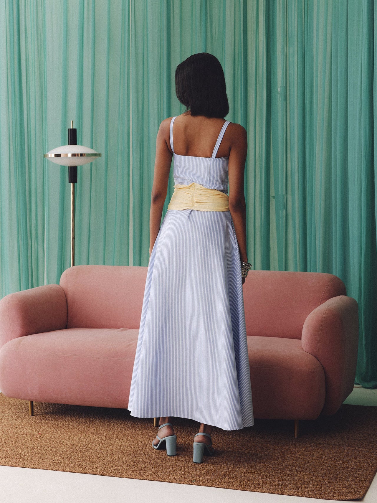 Blue Savannah Satin Dress