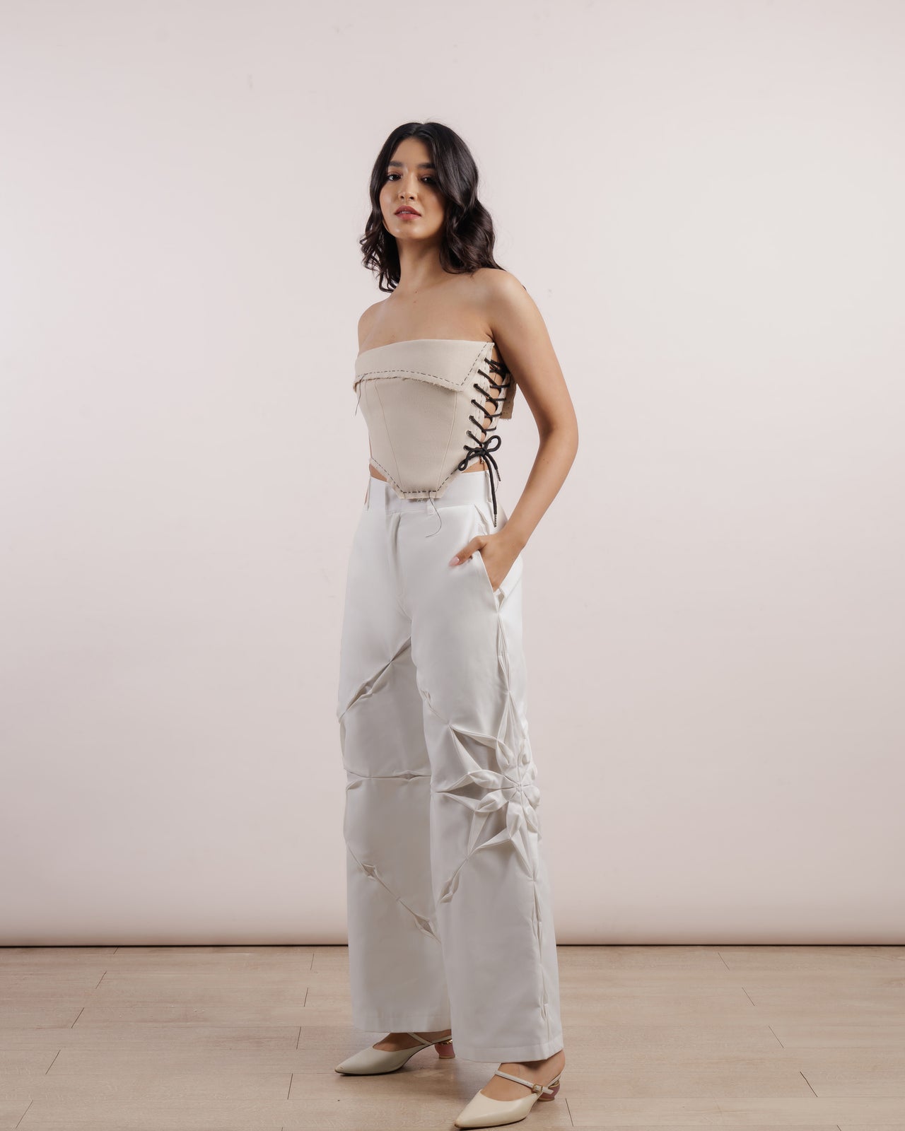 White Khaki Lilybelle Pants