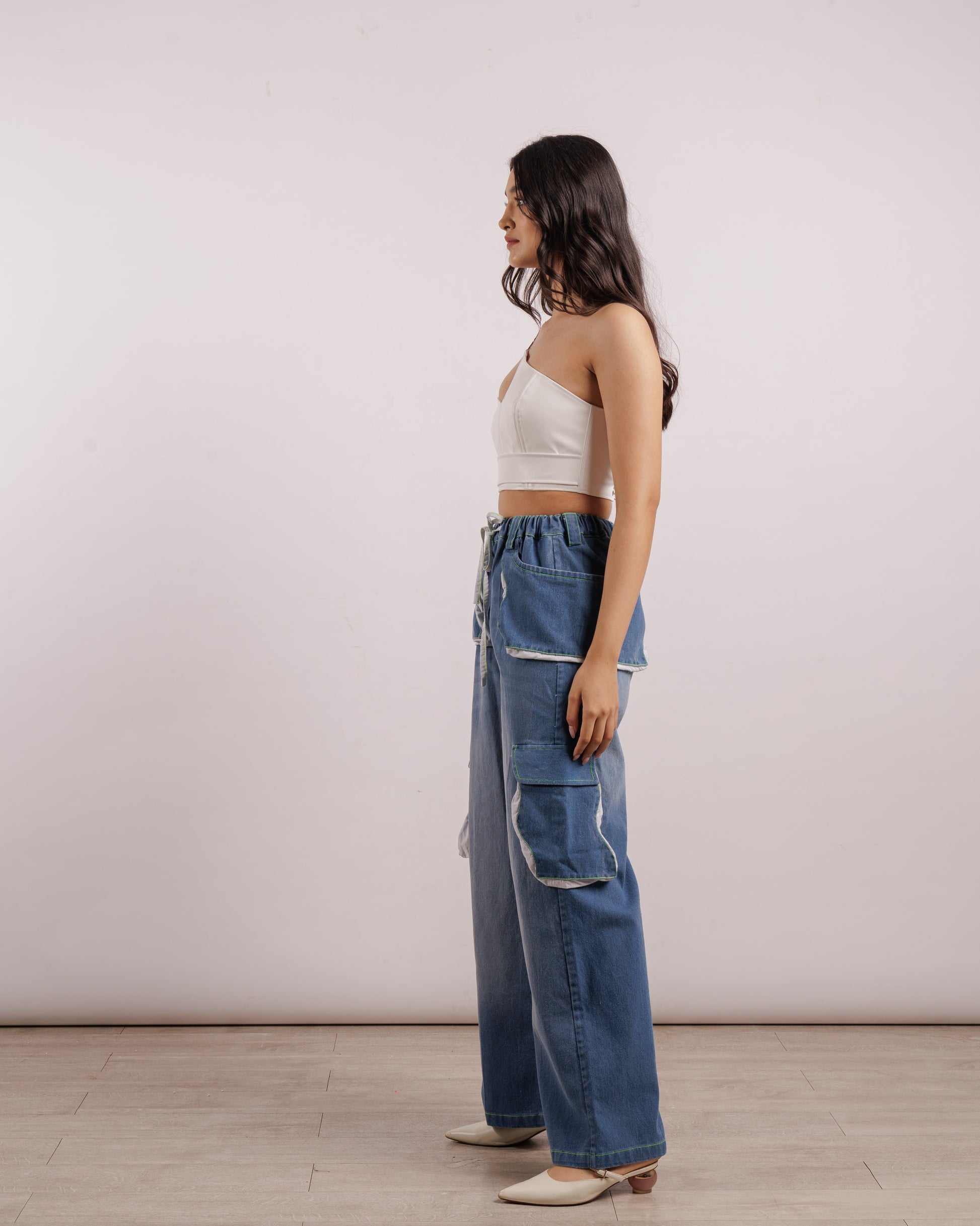 Blue Utility Denim | Elasticated