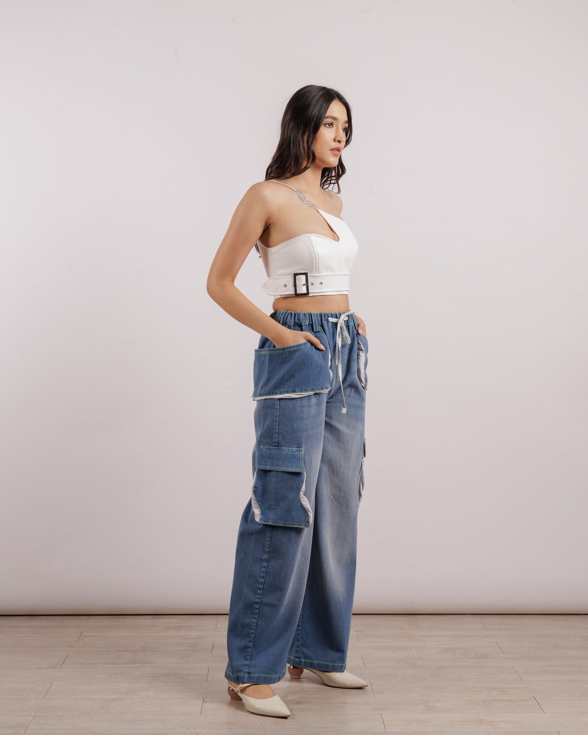 Blue Utility Denim | Elasticated