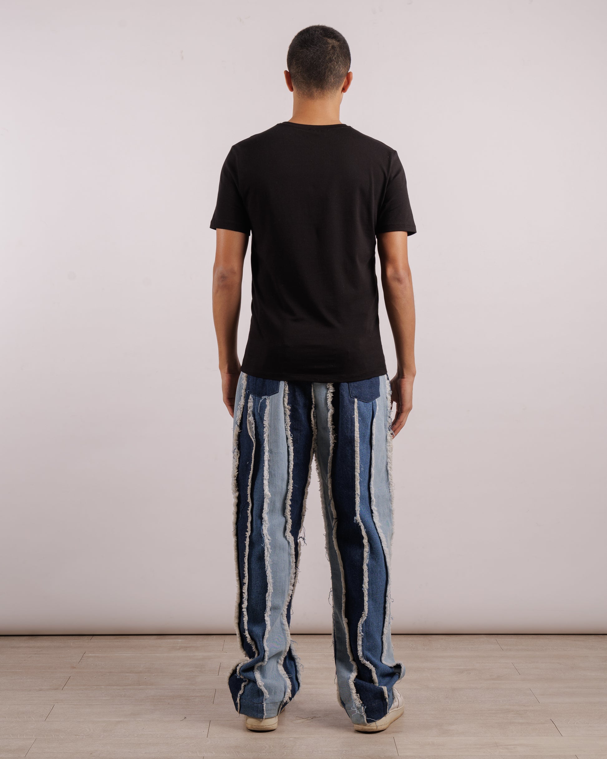 Stripped Denim Pants - Men | Baggy