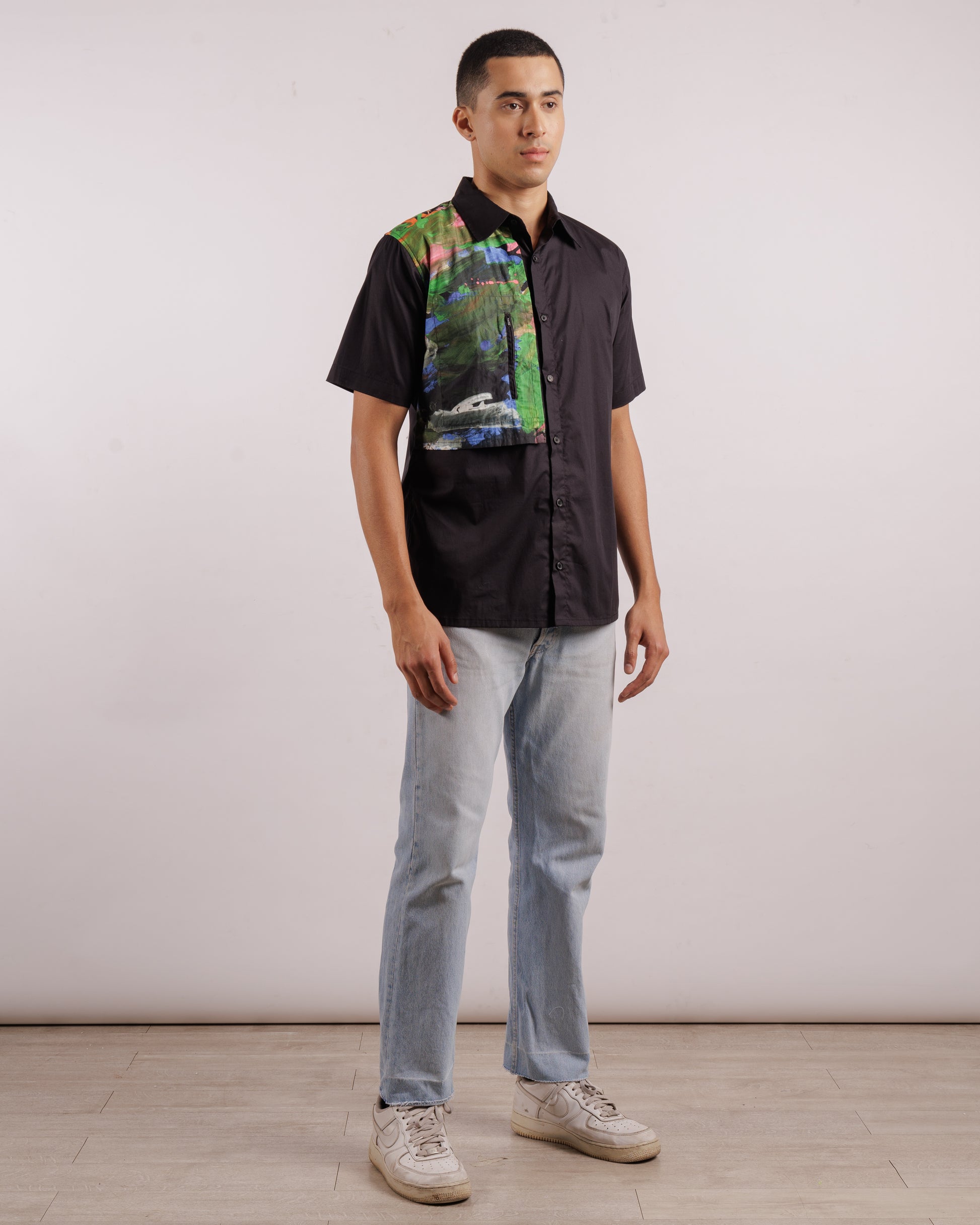 Black Northern Light Shirt - Unisex | Cotton