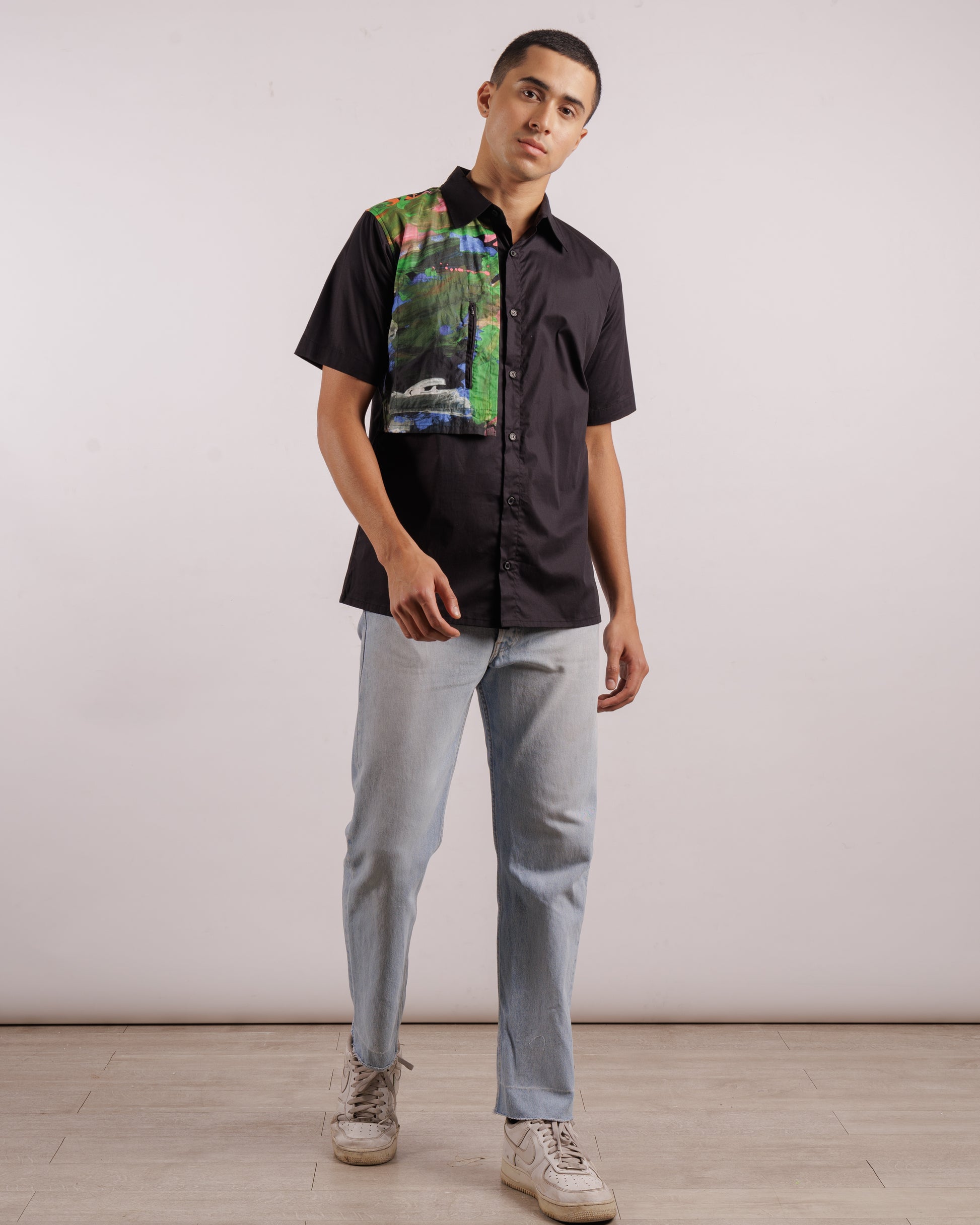 Black Northern Light Shirt - Unisex | Cotton