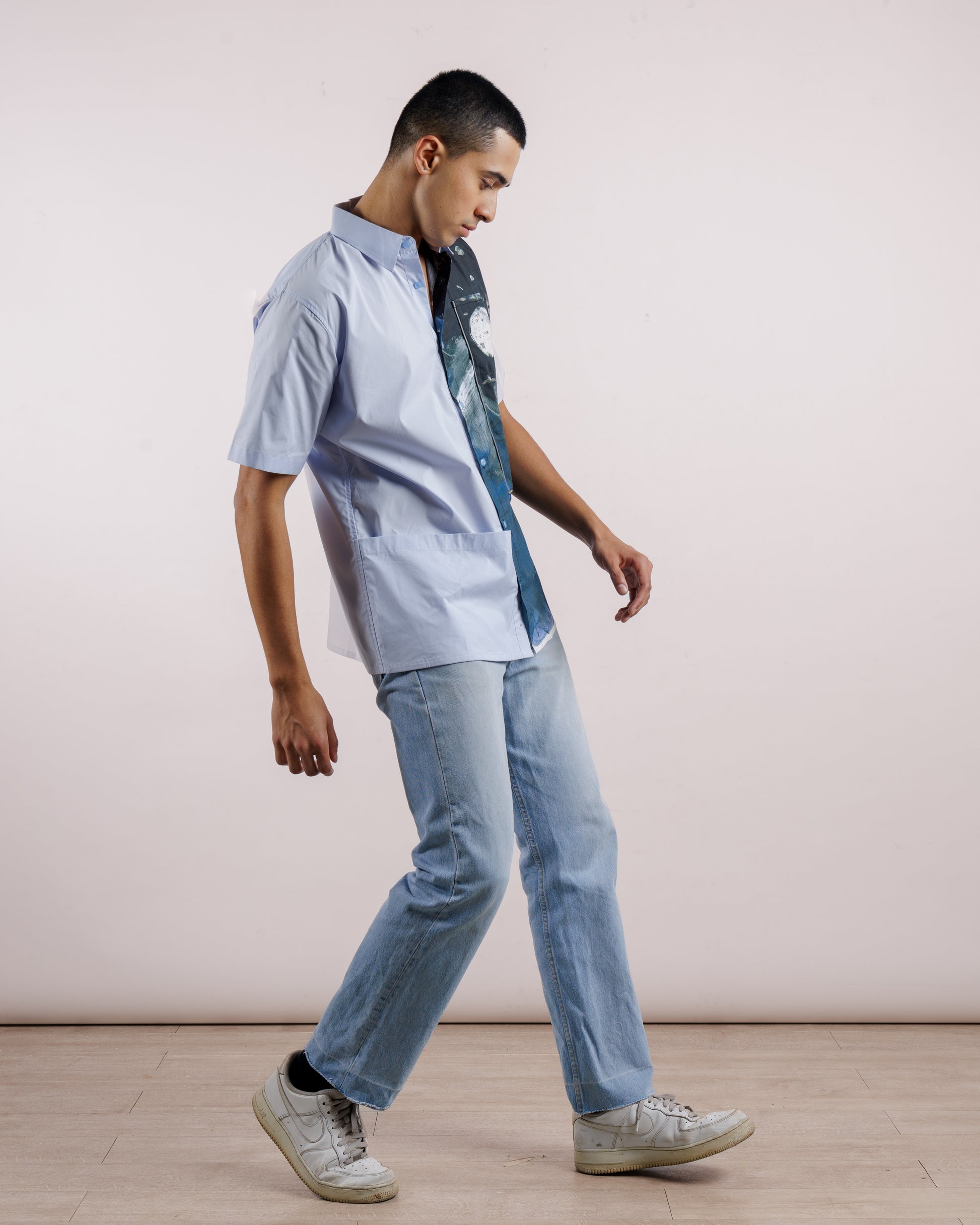 Blue Midnight Moon Shirt - Unisex | Cotton Lycra