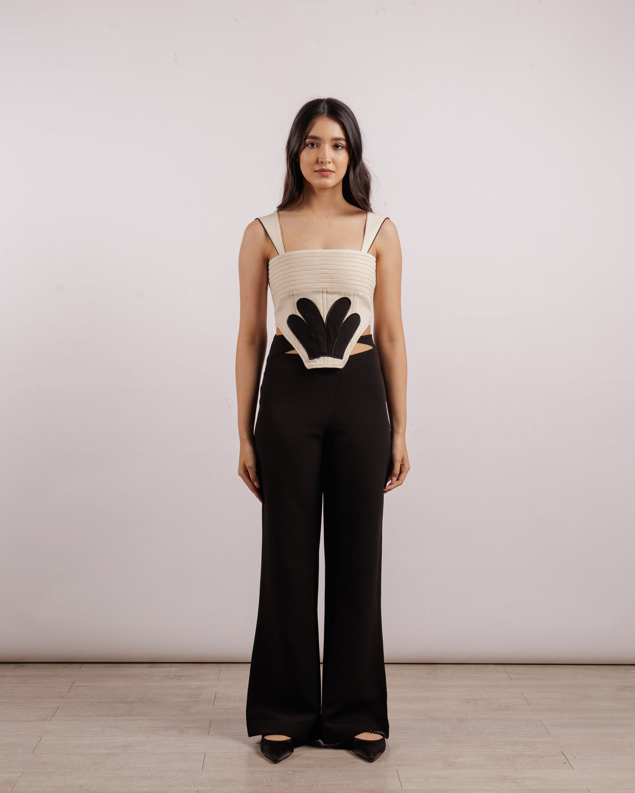 Big Flower Corset - Creme