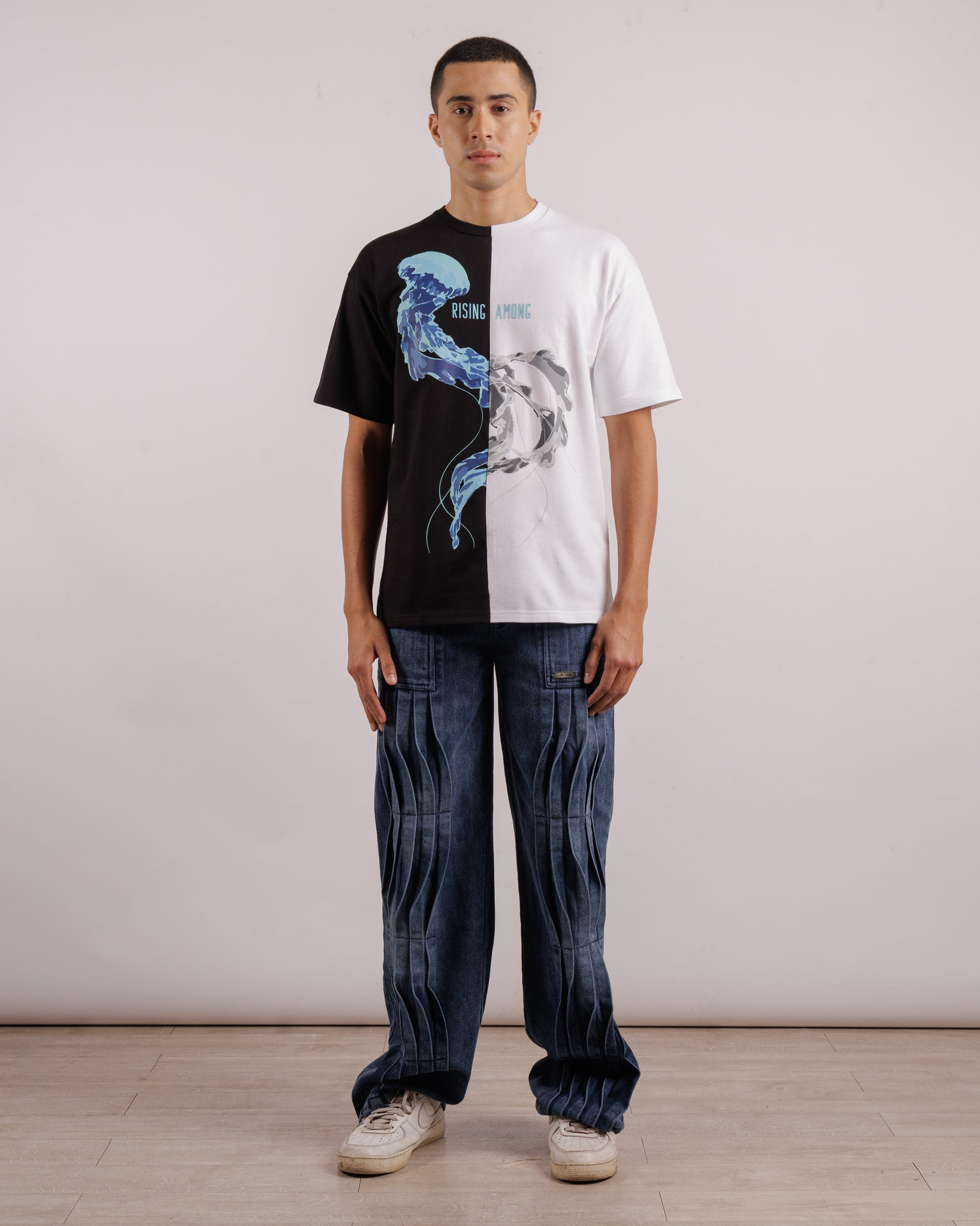 Denim Pleated Pants - Unisex | Baggy