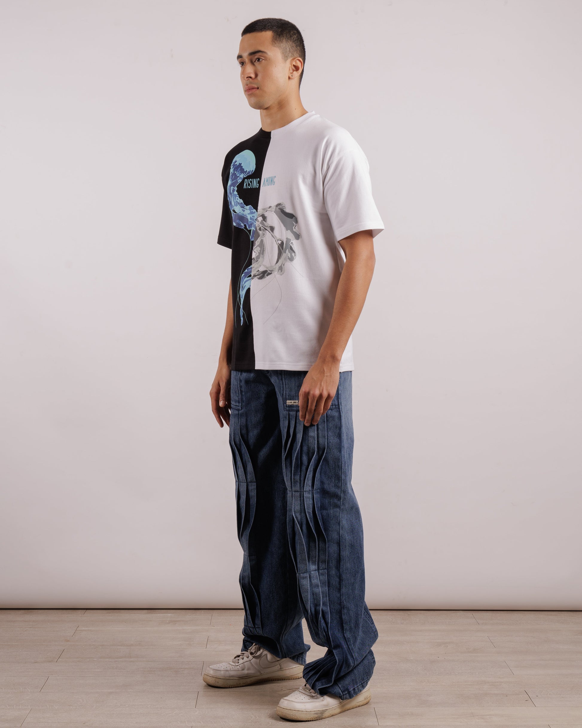 Denim Pleated Pants - Unisex | Baggy