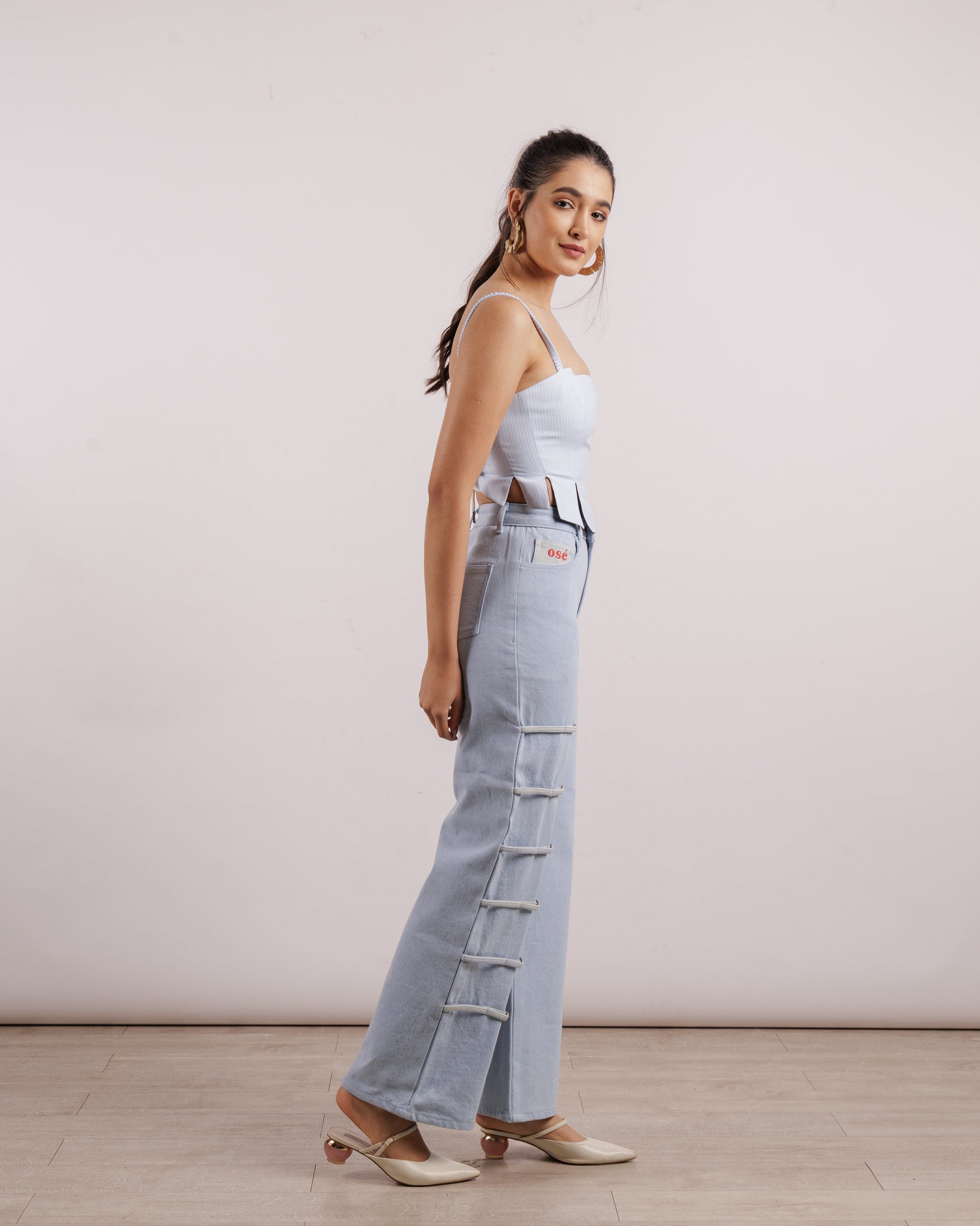 Blue Buckle Pants | Fashion | Women Jeans