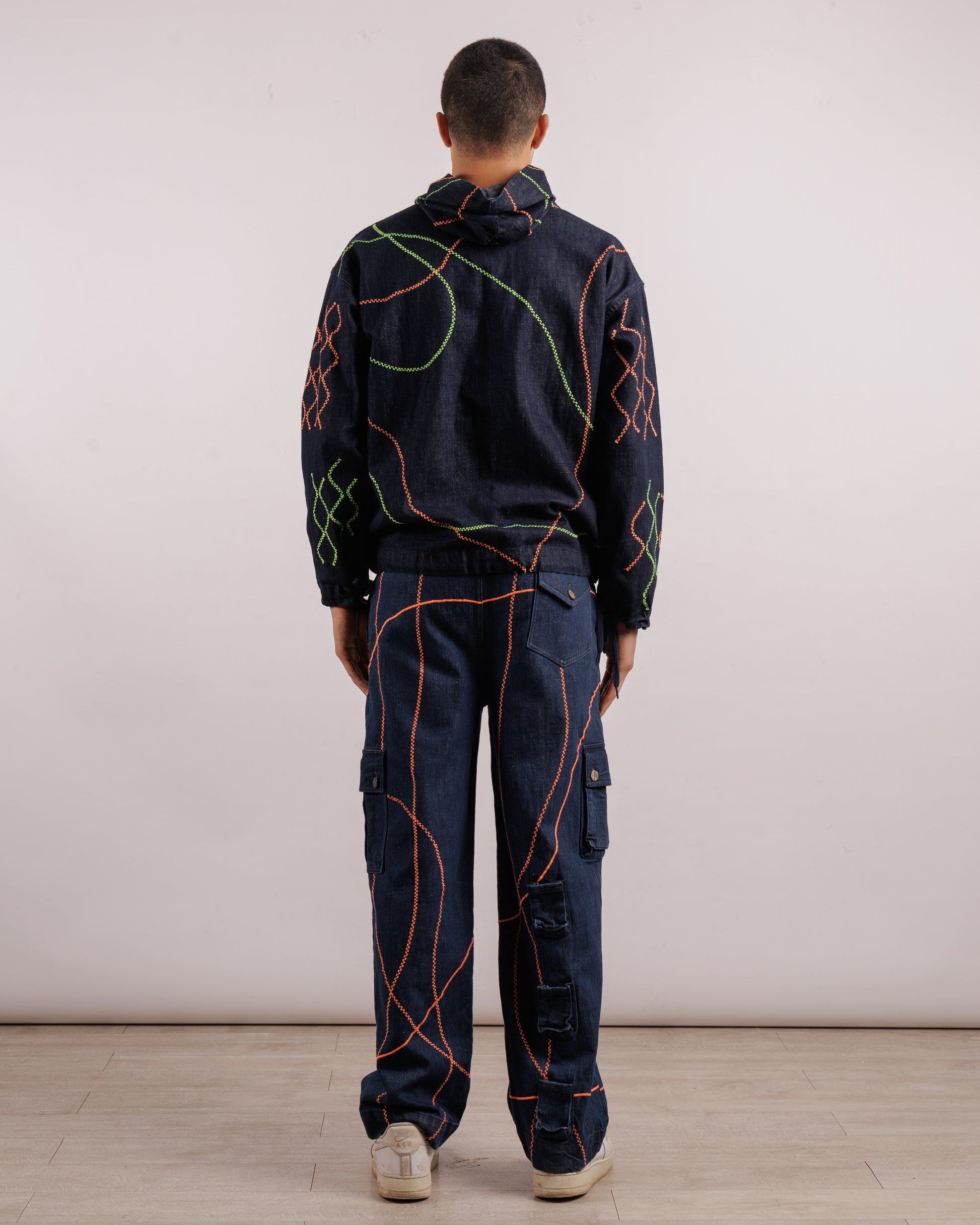 Denim Embroidered Set - Unisex | Hoodie + Pants