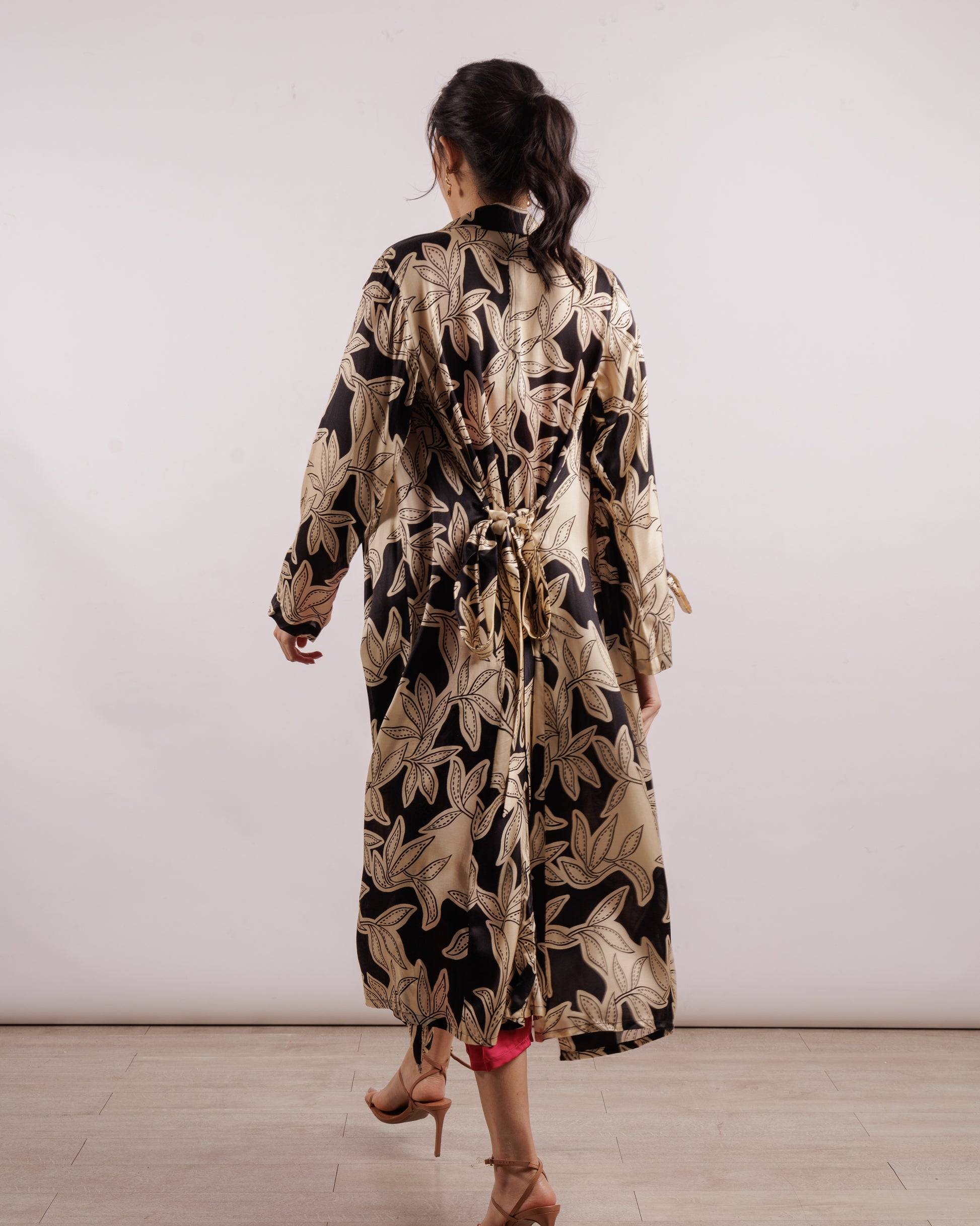 Hazel Trench With Pink Contrast Dress | Silk