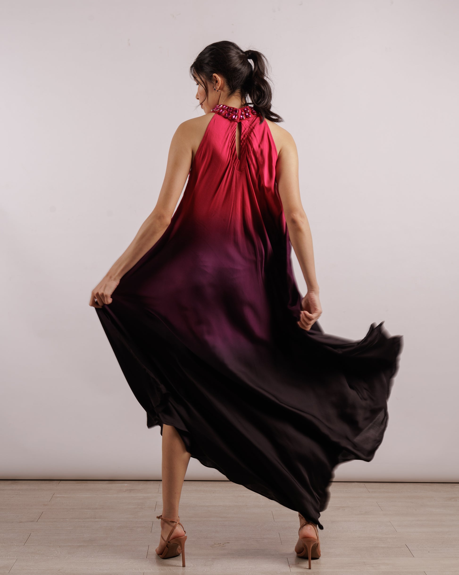 Leheriya Halter Dress | Silk