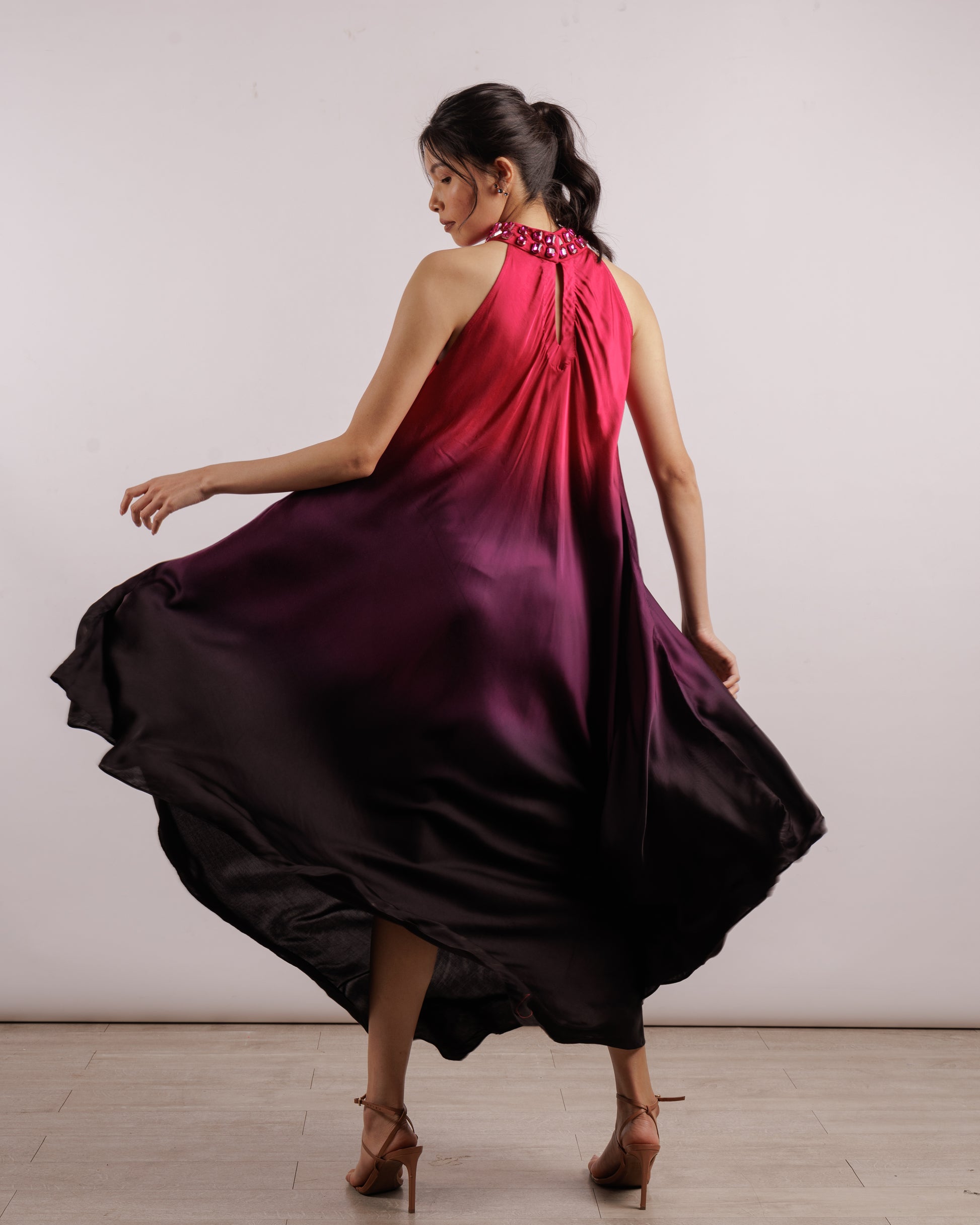Leheriya Halter Dress | Silk