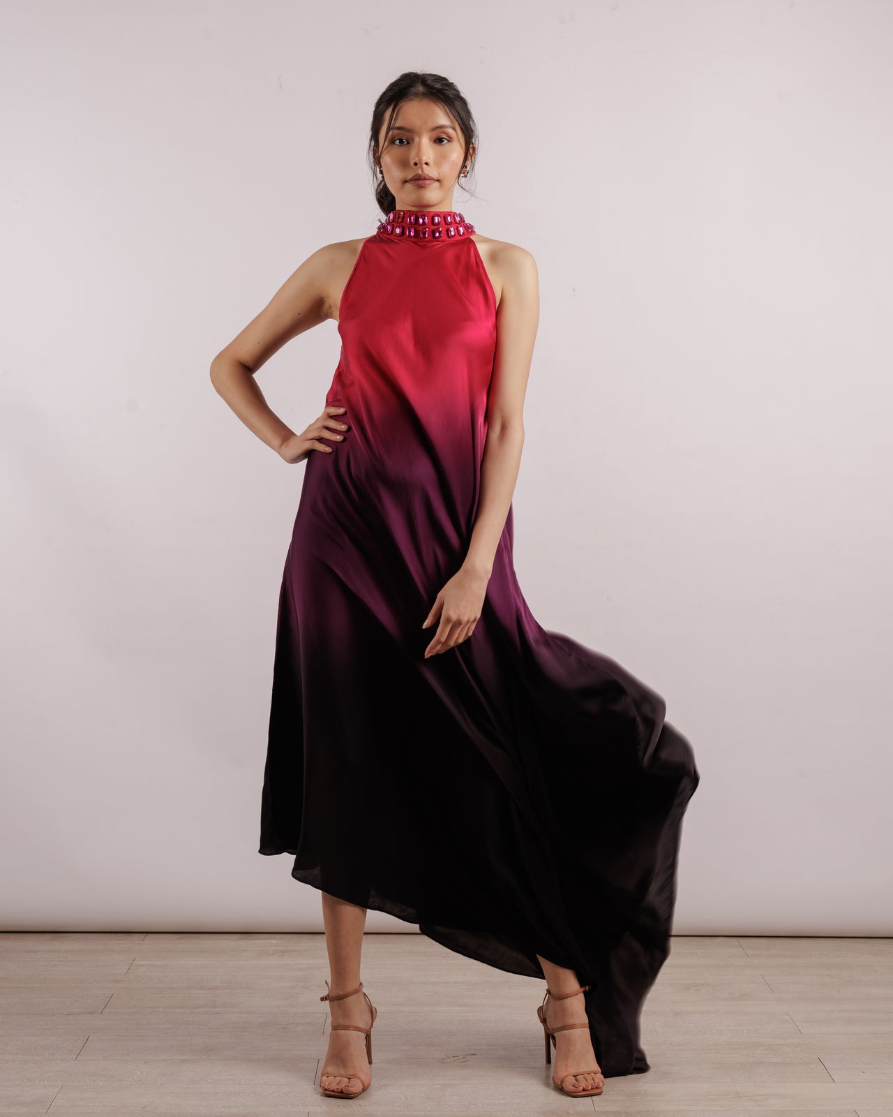 Leheriya Halter Dress | Silk