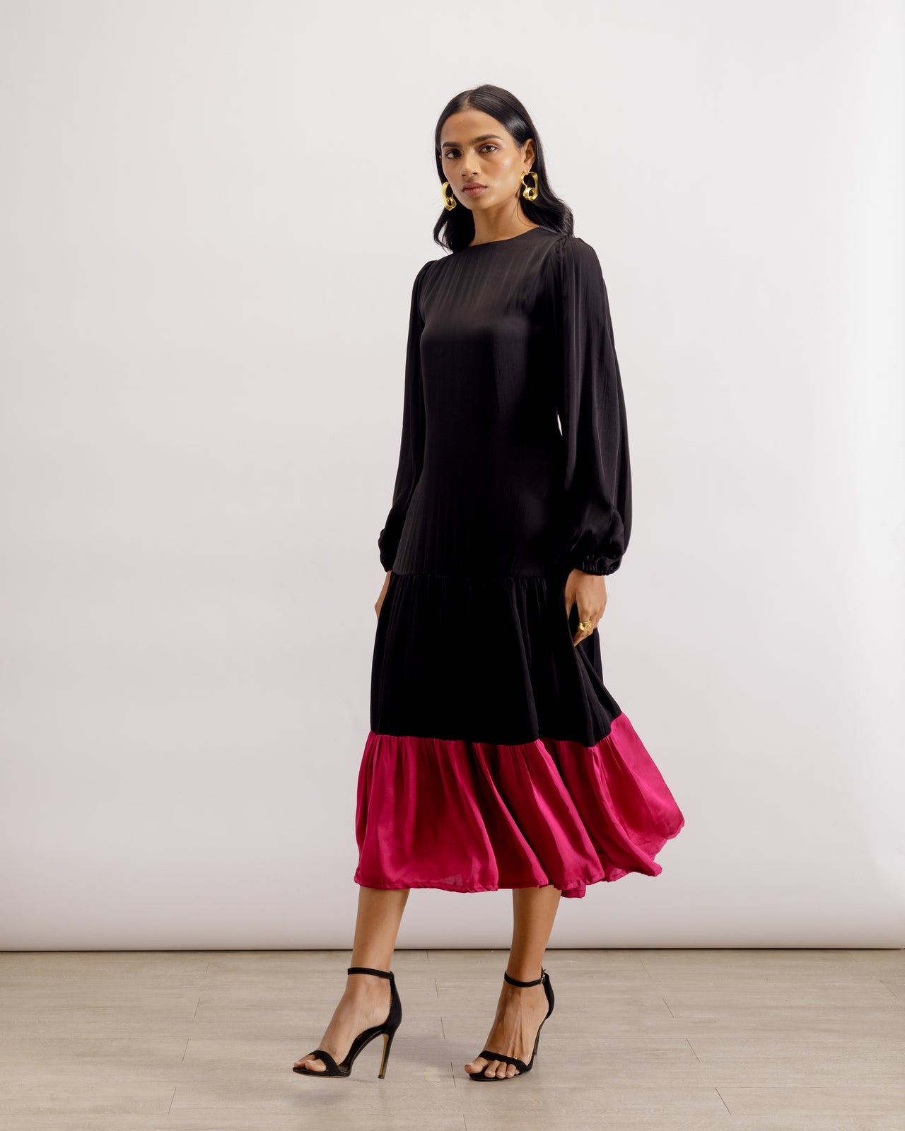 Maxi Dress With Sleeves | Gather Maxi Dress | PAIVE