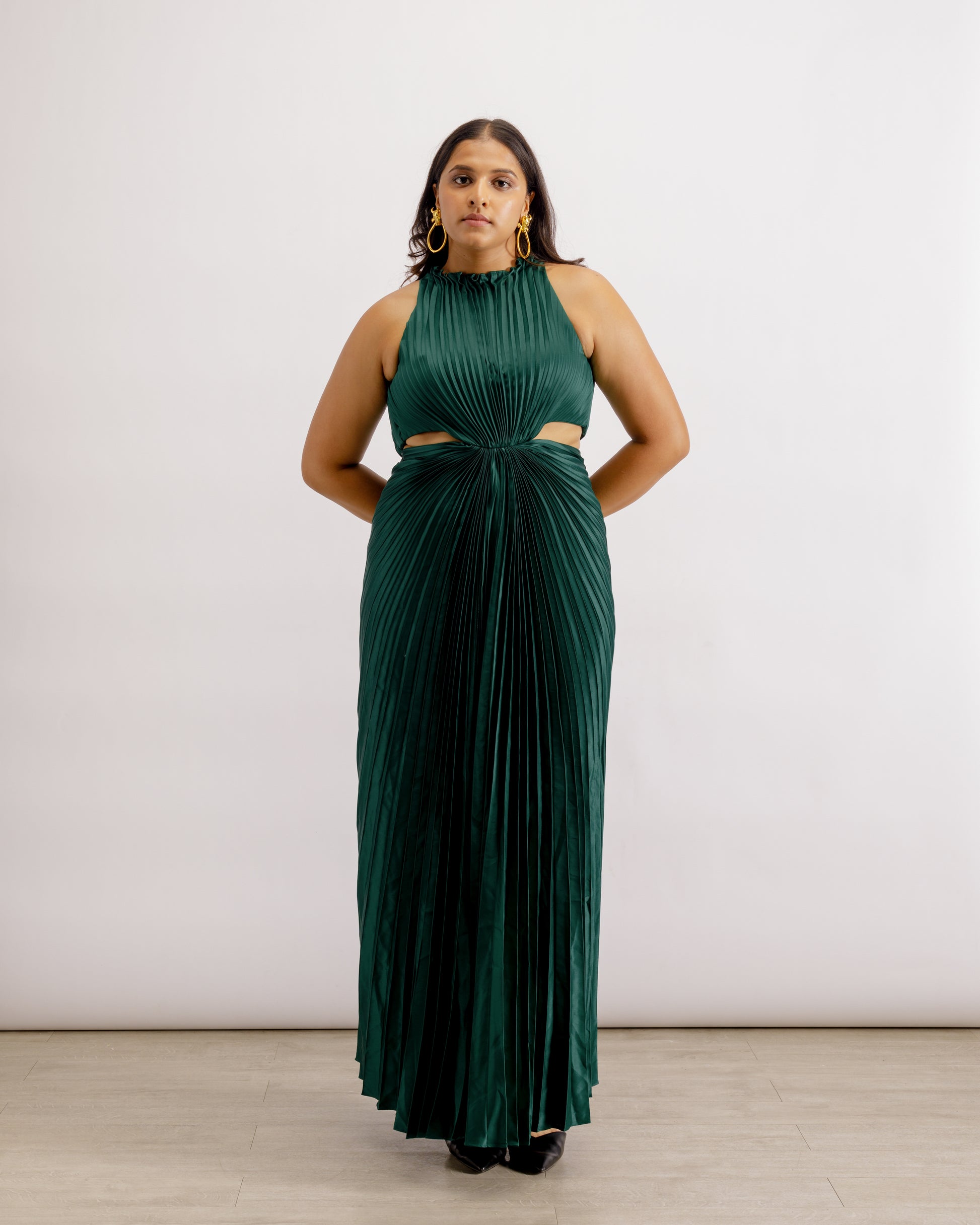 Halterneck Cut Out Maxi Dress | Halterneck Cut-Out Gown | PAIVE