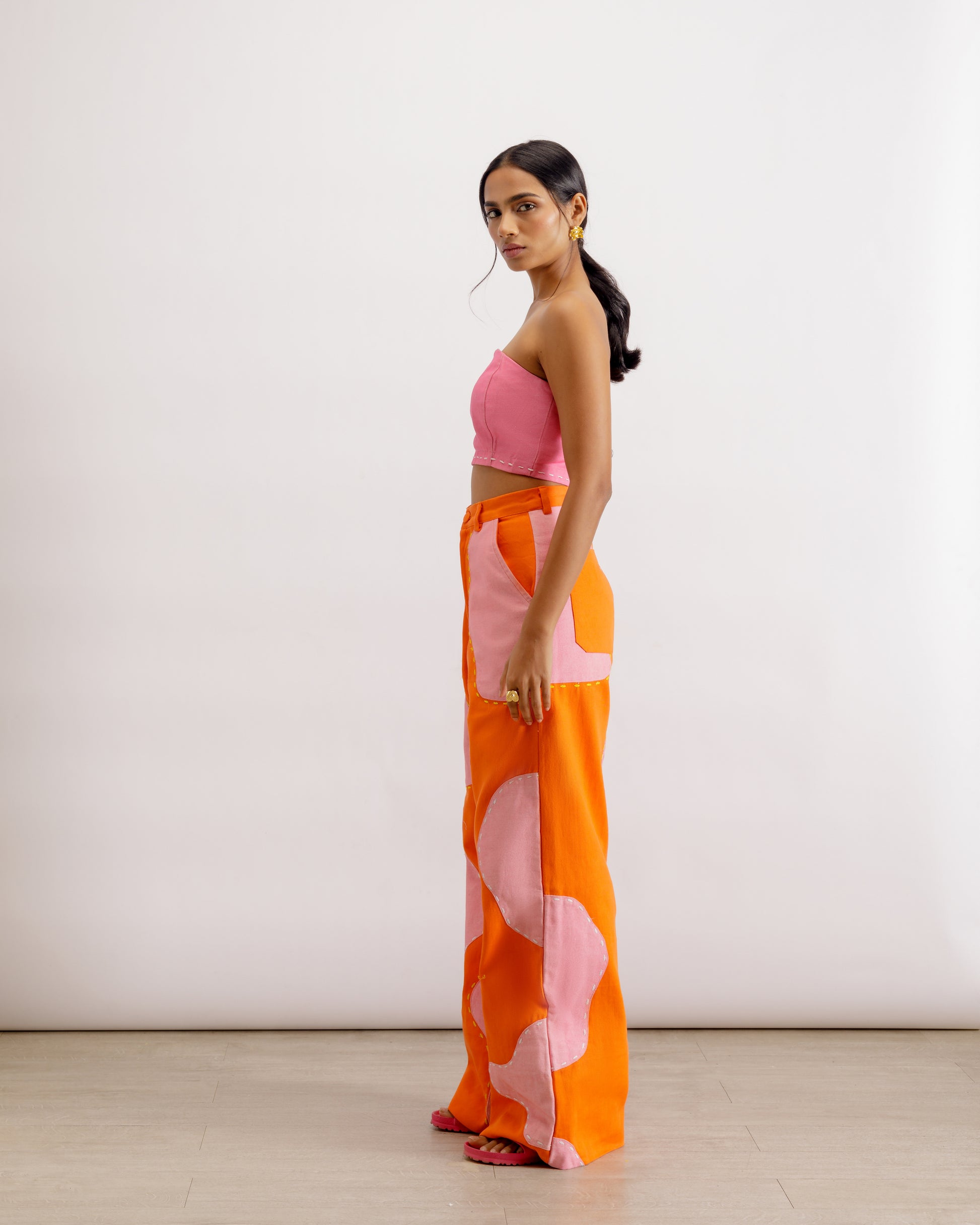 Pink and orange pants | denim | concert inspo