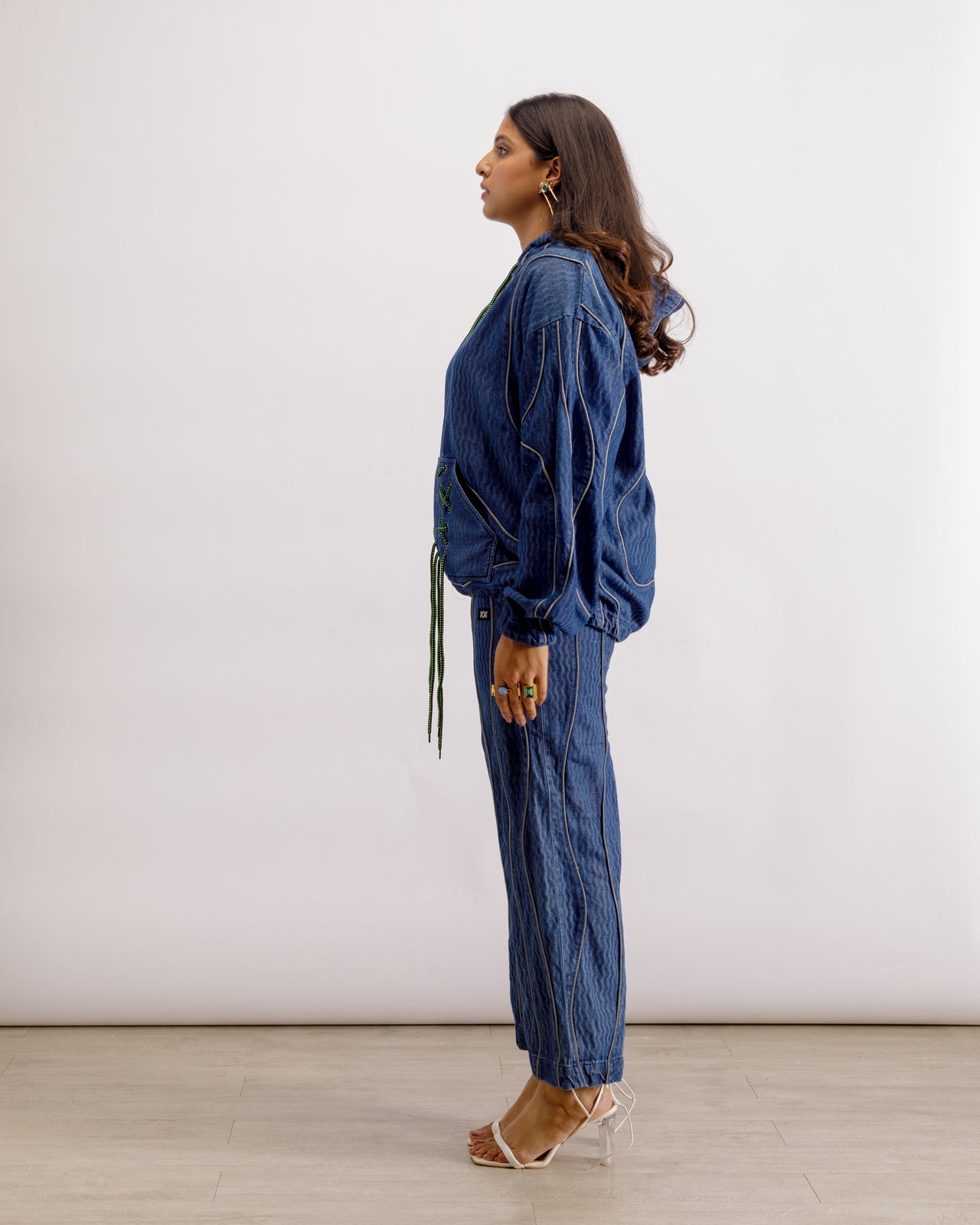 Denim Reflective Set| Unisex | Cargos | Hoodie