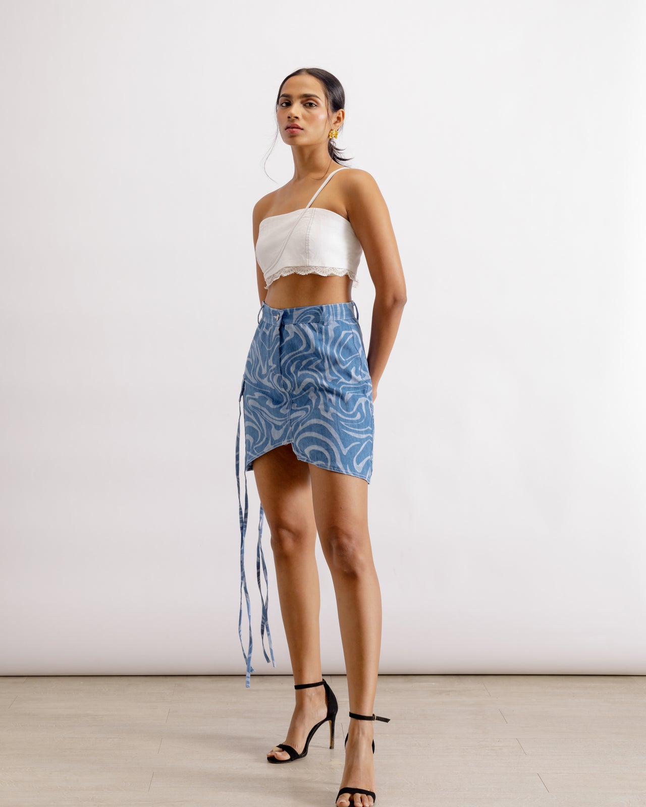 Skirt With Fringes | Fringe Wavy Skirt | PAIVE