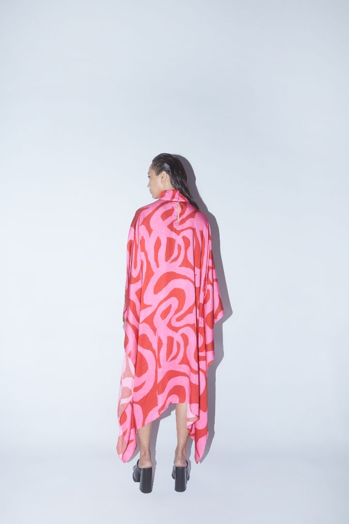 Pink Candy Kimono Kaftan back