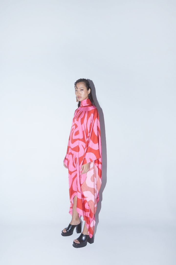 Pink Candy Kimono Kaftan