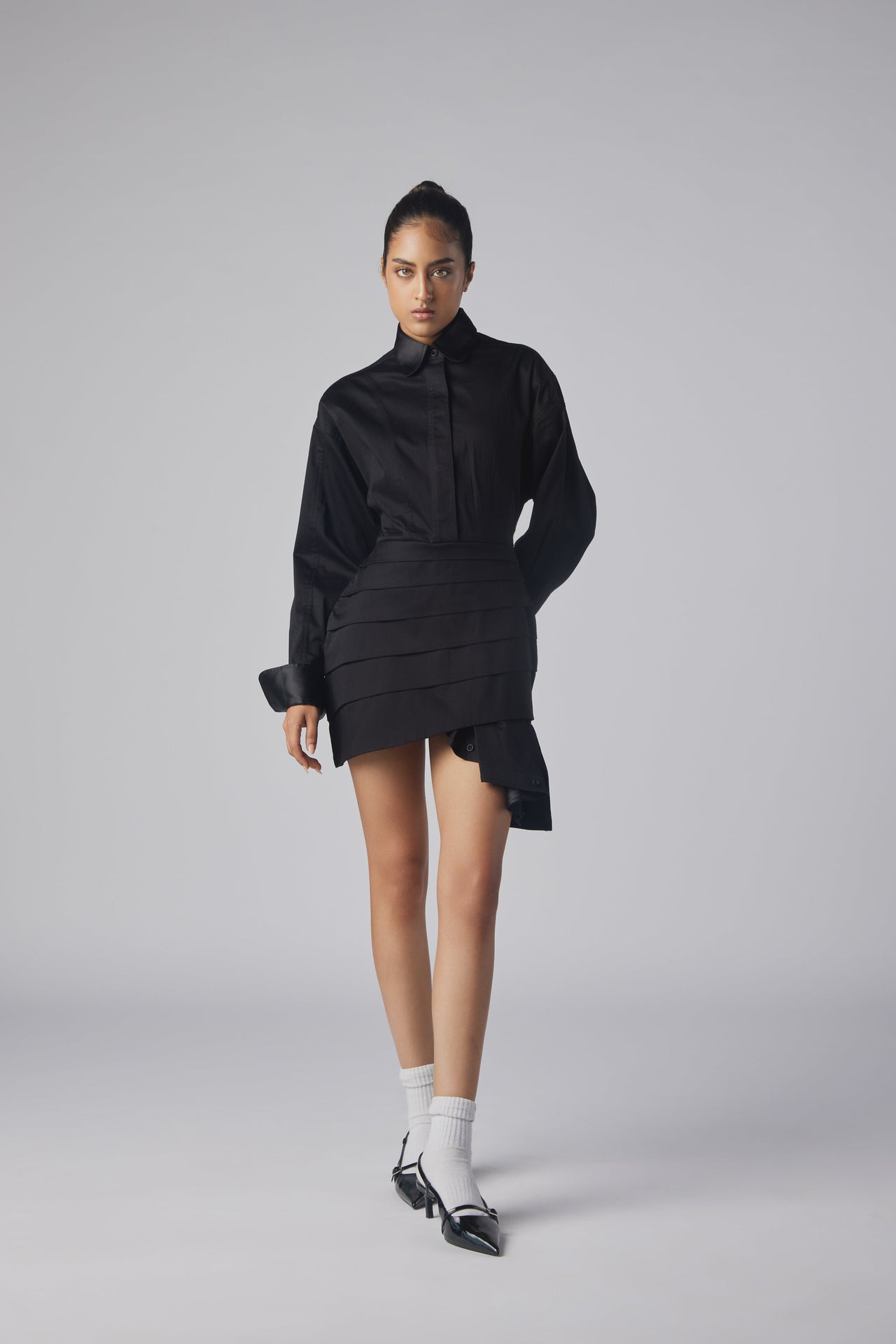 Office Shirt Dress - Black