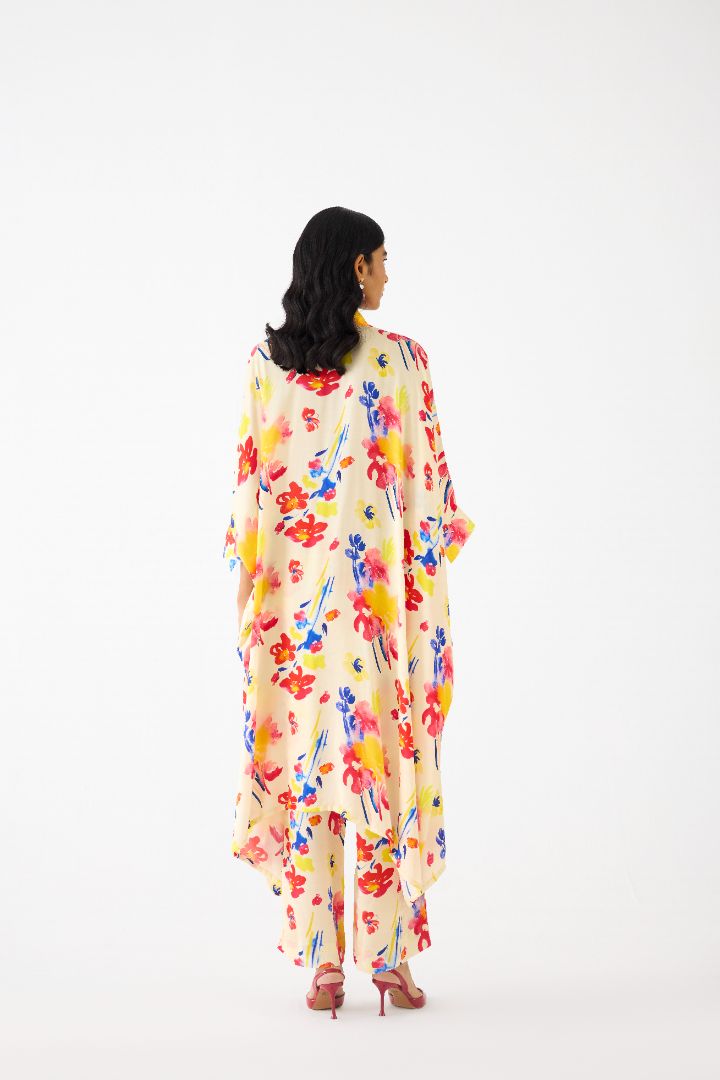 Riad Button Down Kimono and Pants Set back