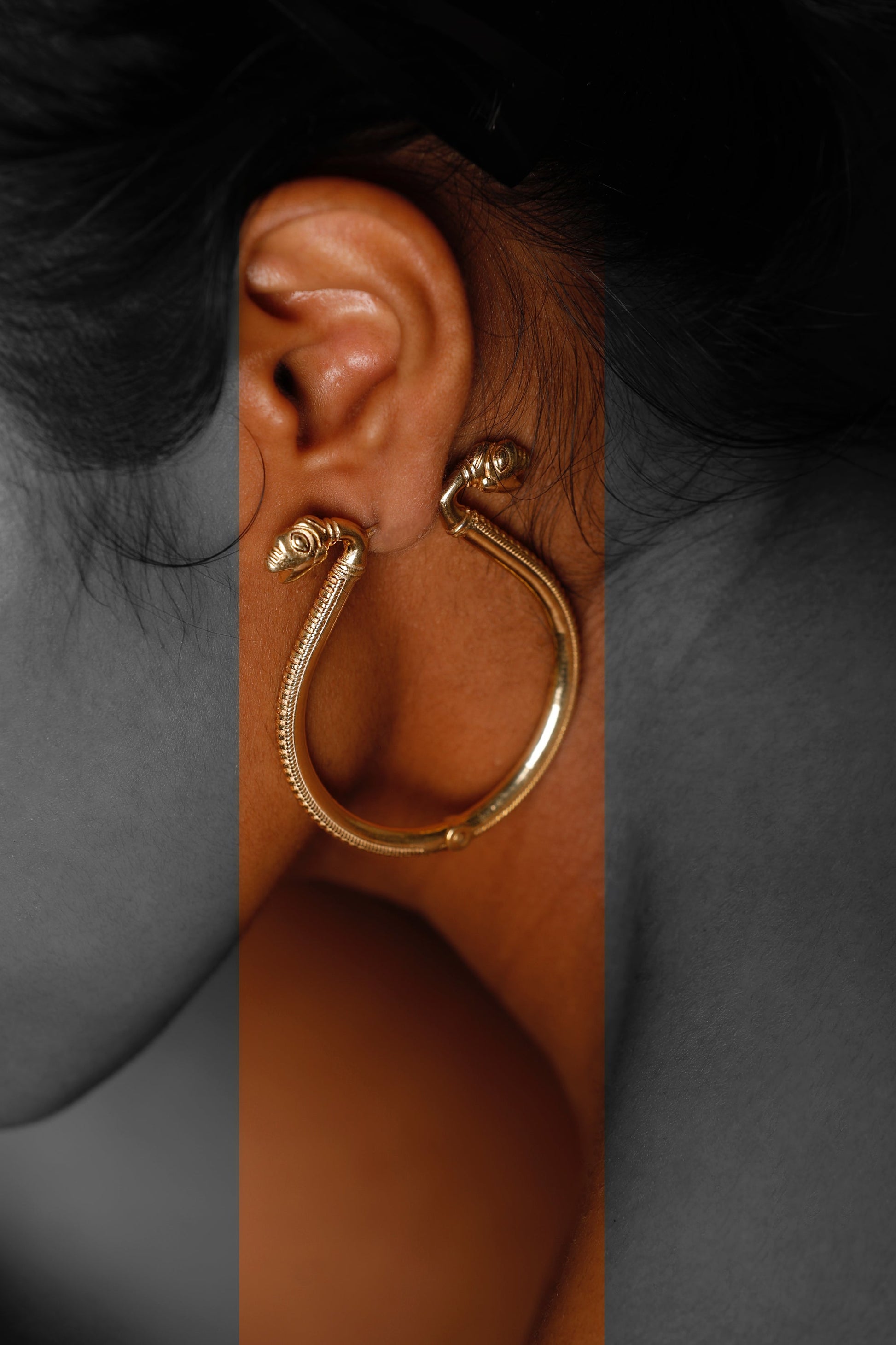Hoop Earrings For Women | Nandi & Sesh Bull-inspired earrings | PAIVE