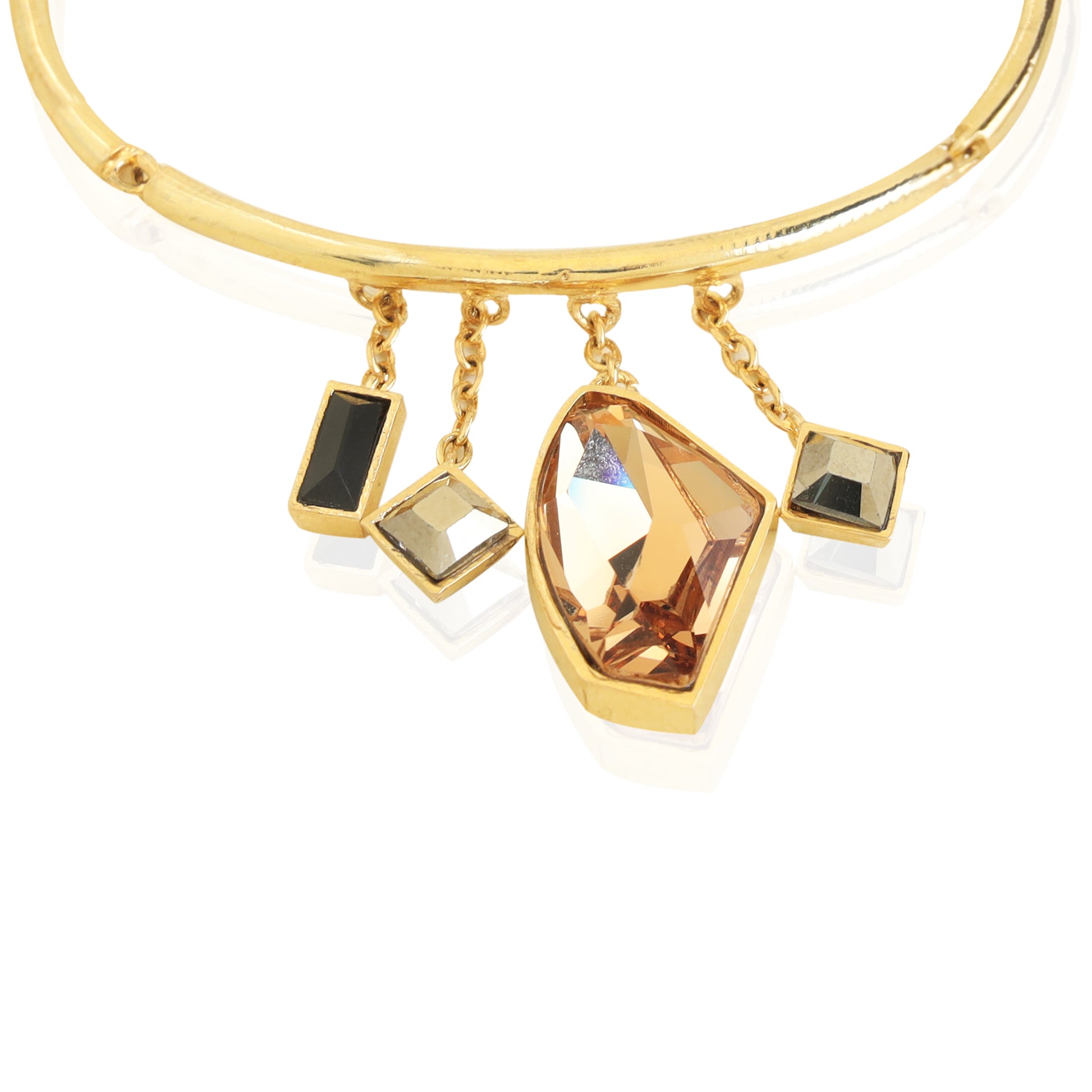 Charm Swarovski crystals Bracelet in Gold