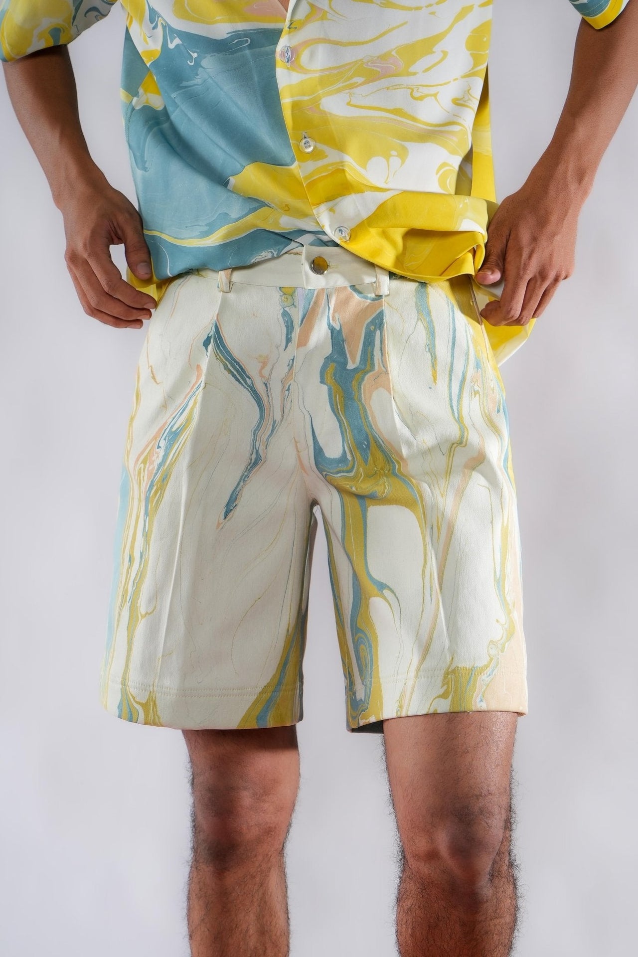Hibiscus Denim Shorts