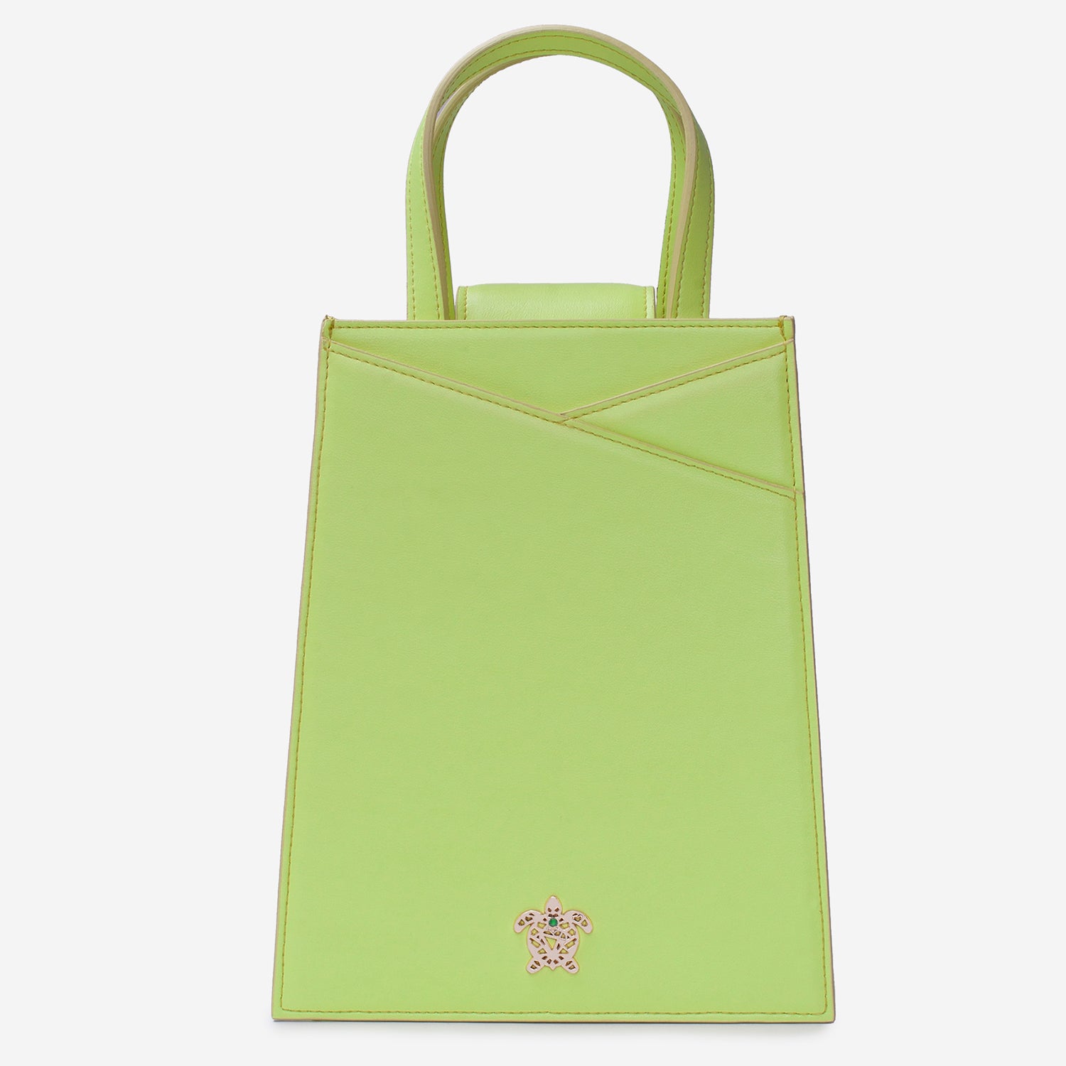 Lime Midi Bag Sea Turtle | Sustainable | Cactus Leather| Spacious 