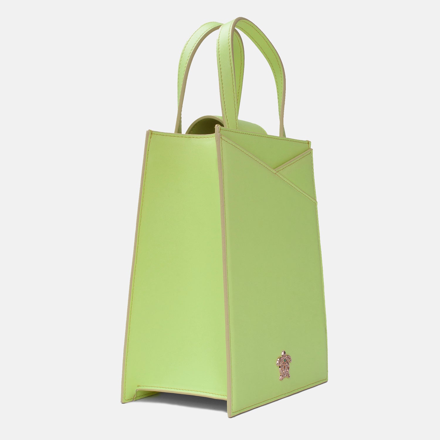 Lime Midi Bag Sea Turtle | Sustainable | Cactus Leather| Spacious 