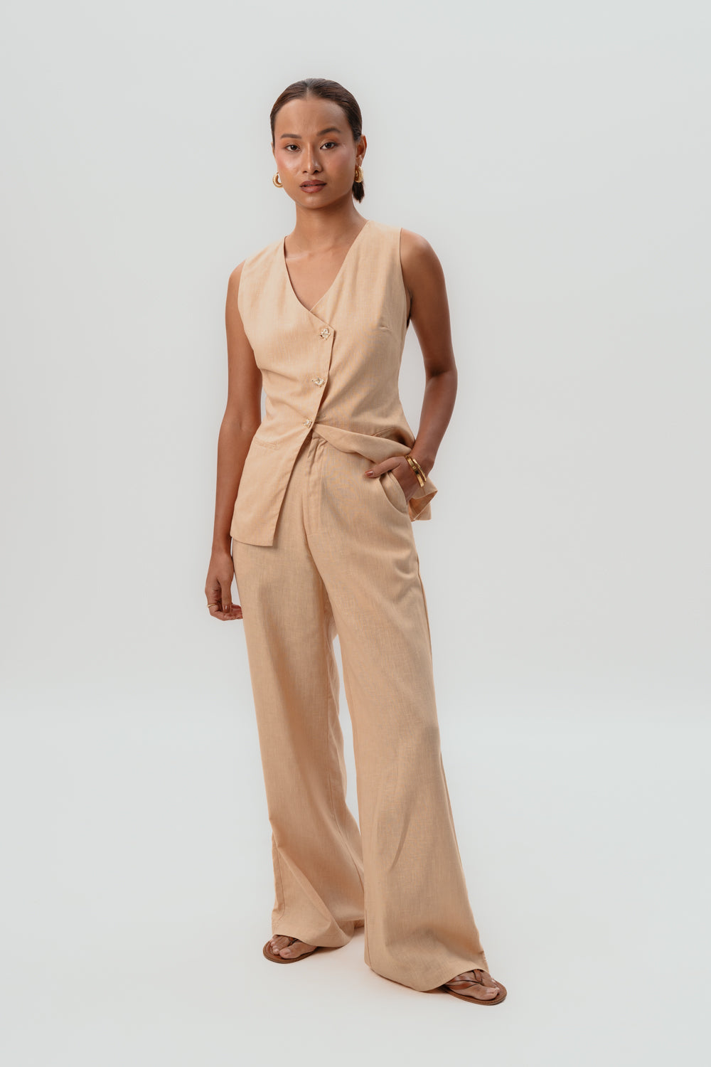 Beige Margot Trousers