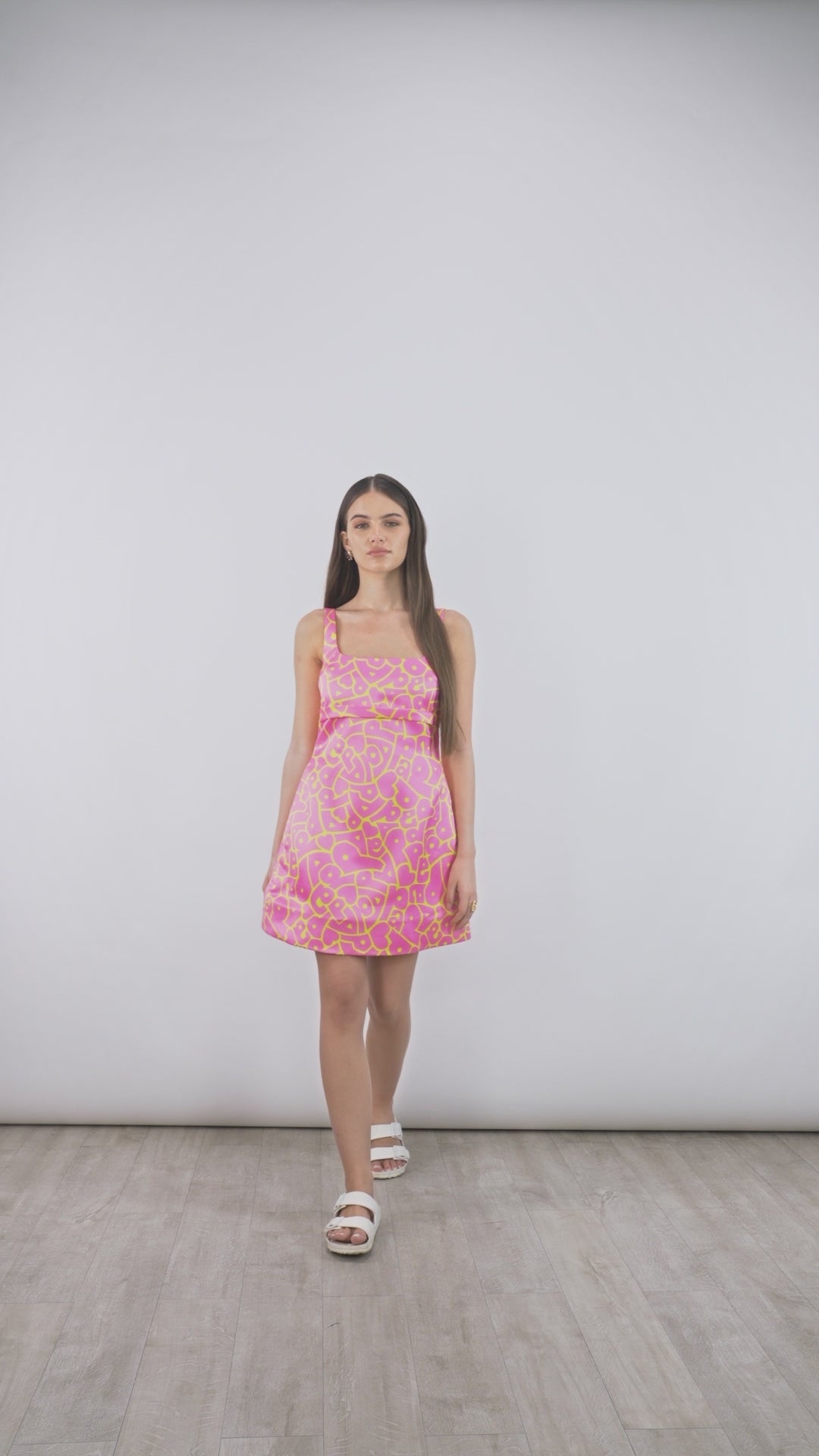 Sleeveless Floral Mini Dress | Papa Don't Preach Dress - Pink | PAIVE